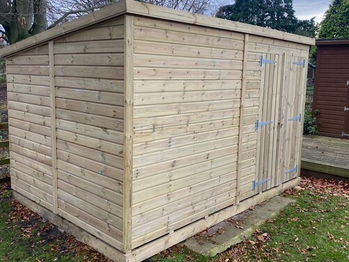 #P072 12x10 Pent Shed