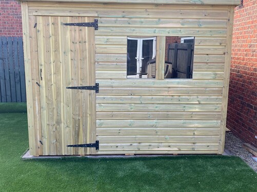 #P063 9x8 Pent Shed