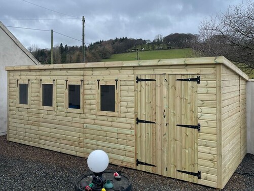 #P015 20x8 Pent Shed