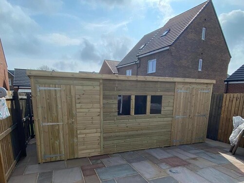 #P020 18x8 Pent Shed
