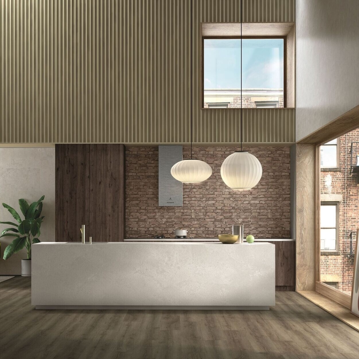 Quartz kitchen worktop 