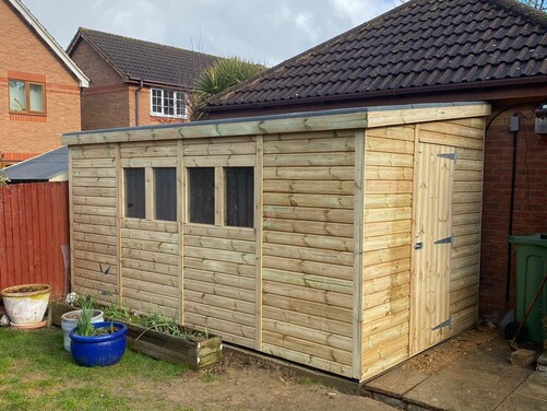 #P024 14x8 Pent Shed