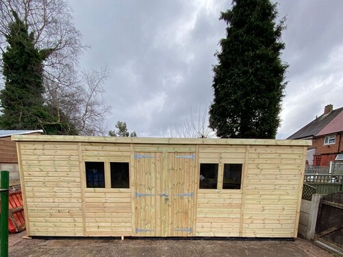 #P032 20x8 Pent Shed