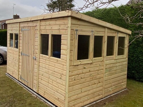 #P037 14x8 Pent Shed Workshop