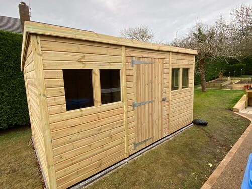#P037 14x8 Pent Shed Workshop