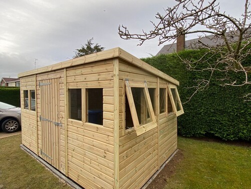 #P037 14x8 Pent Shed Workshop