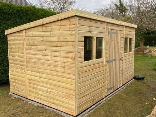#P037 14x8 Pent Shed Workshop