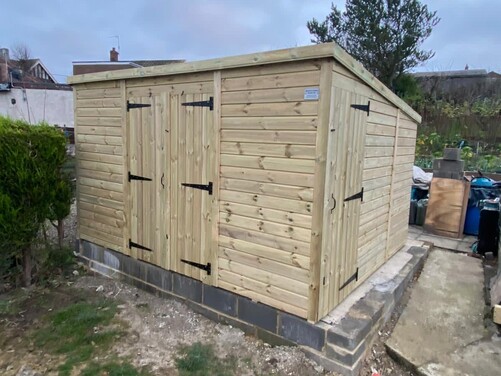 #P038 12x10 Pent Shed
