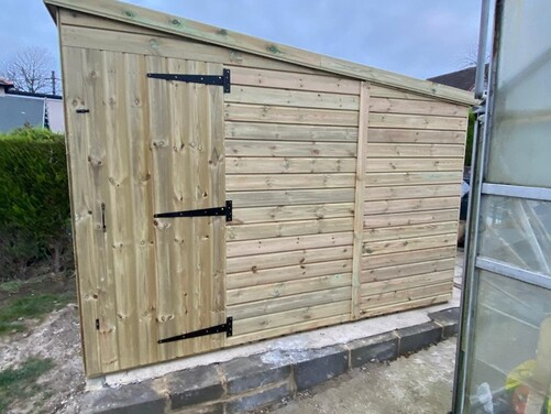 #P038 12x10 Pent Shed