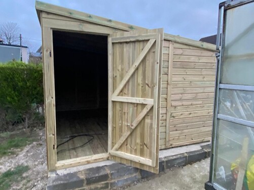 #P038 12x10 Pent Shed