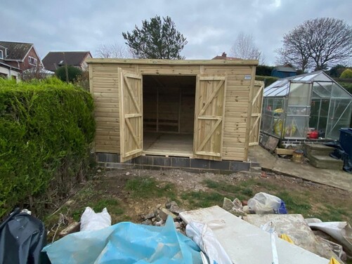 #P038 12x10 Pent Shed