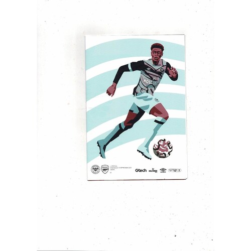 2023/24 Brentford v Arsenal League Cup Football Programme