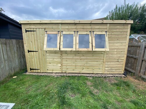 #P042 14x10 Pent Shed