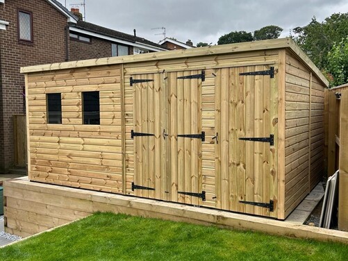 #P043 16x10 Pent Shed