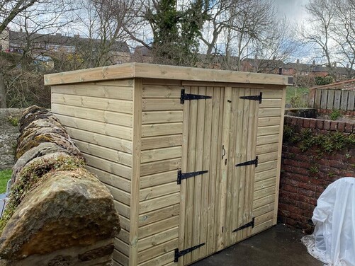 #P044 8x5 Pent Storage Shed