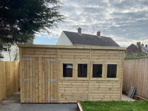 #P052 14x8 Pent Shed