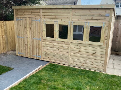 #P052 14x8 Pent Shed