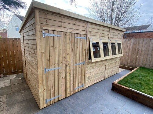 #P052 14x8 Pent Shed
