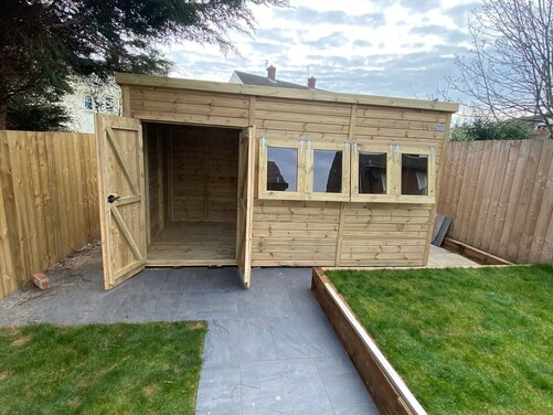 #P052 14x8 Pent Shed