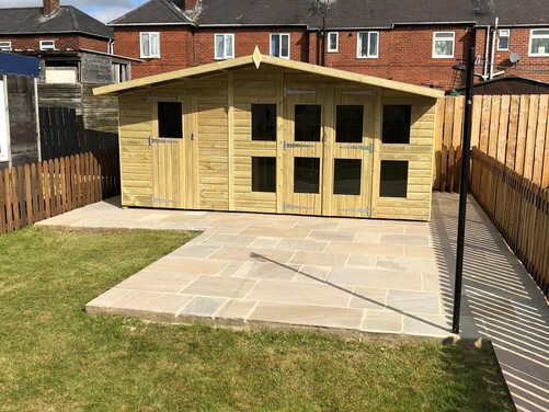 #SHA018 16x8 Apex Summer House Combi