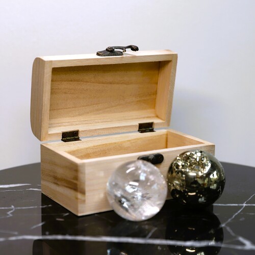 Lemurian Quartz and Pyrite Sphere Gift Set