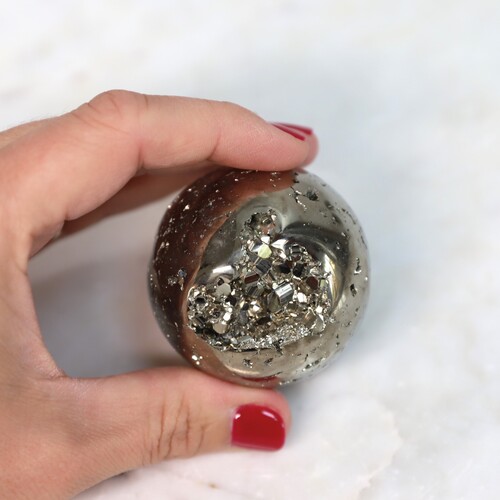 Lemurian Quartz and Pyrite Sphere Gift Set