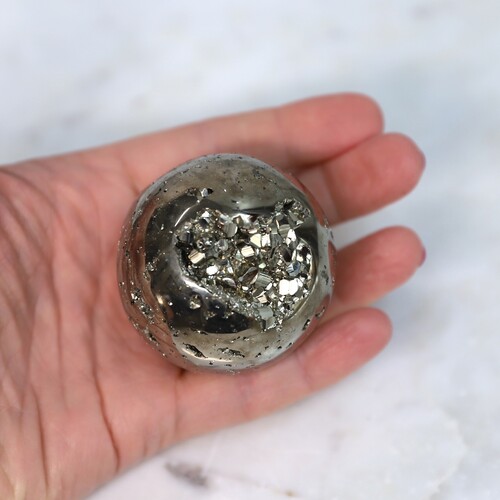 Lemurian Quartz and Pyrite Sphere Gift Set