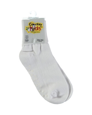 Organic ankle sock with non skid