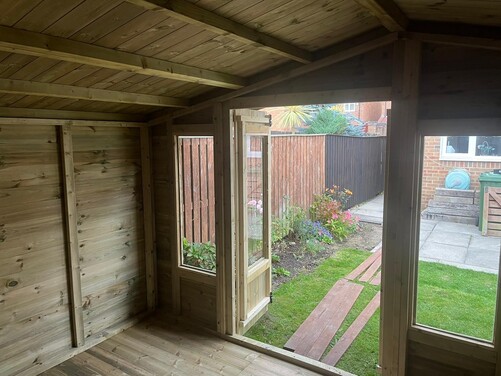 #SHA013 14x10 Apex Summer House Combi