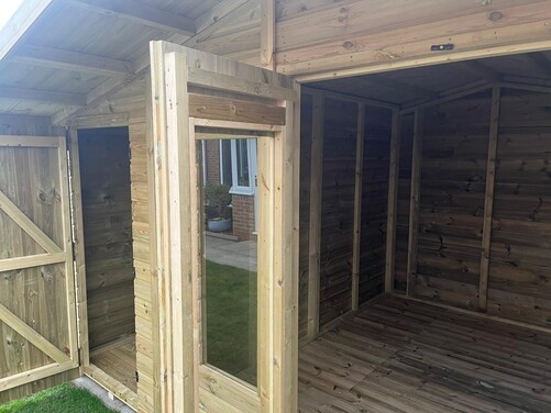 #SHA013 14x10 Apex Summer House Combi