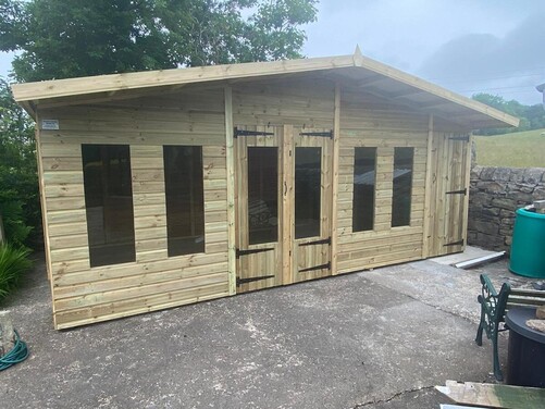 #SHA060 20x10 Apex Summer House Combi