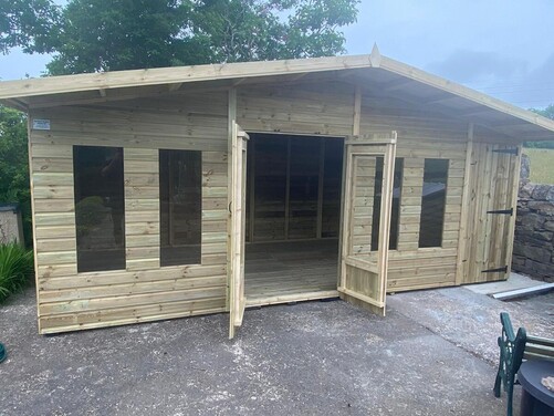 #SHA060 20x10 Apex Summer House Combi