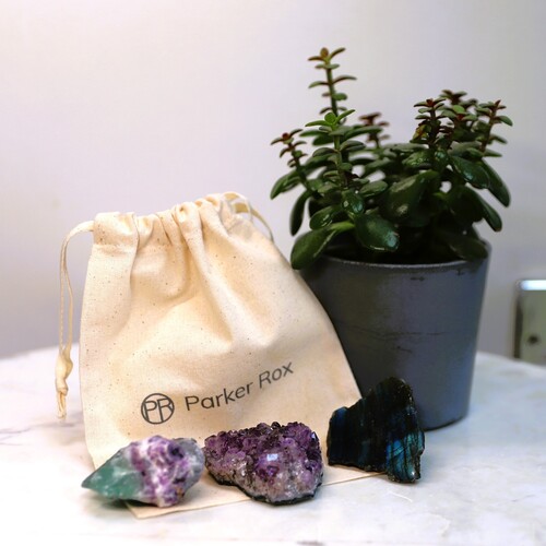 Labradorite, Fluorite & Amethyst Geode Mini Set