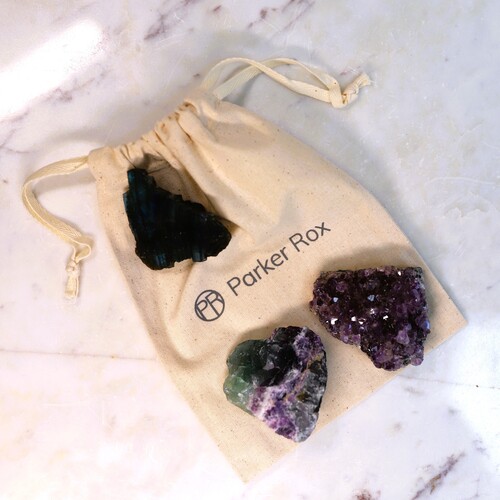 Labradorite, Fluorite & Amethyst Geode Mini Set