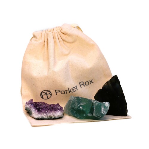 Labradorite, Fluorite & Amethyst Geode Mini Set