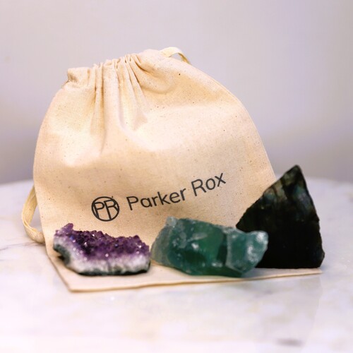 Labradorite, Fluorite & Amethyst Geode Mini Set