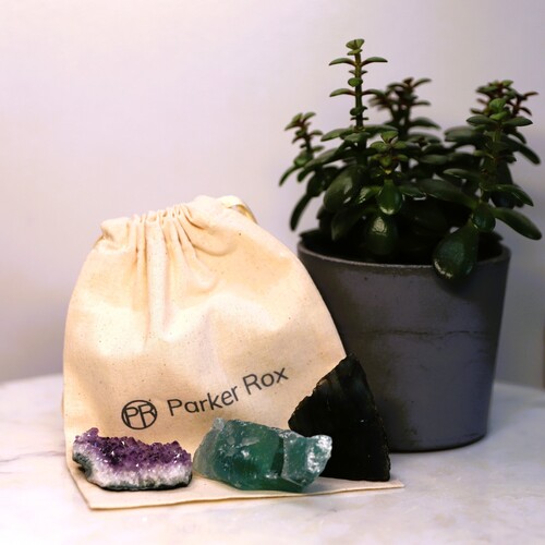 Labradorite, Fluorite & Amethyst Geode Mini Set