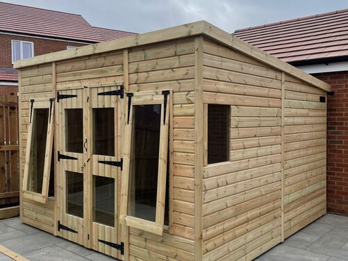 #SHP008 11x11 Pent Summer House