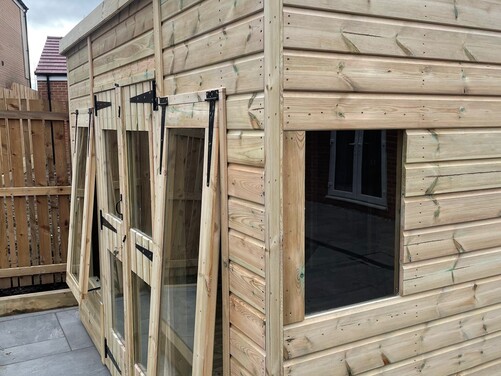 #SHP008 11x11 Pent Summer House