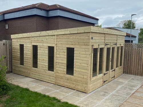 #SHP009 16x14 Pent Reverse Summer House