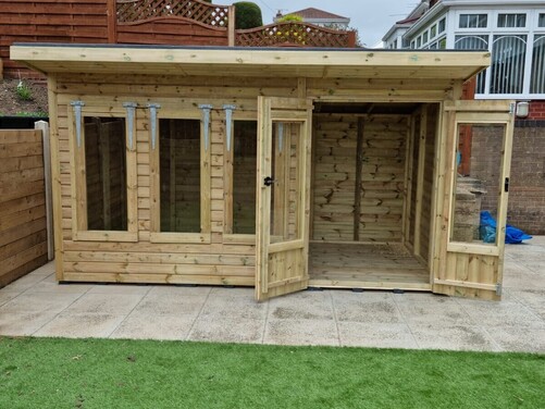 #SHP010 14x7 Pent Summer House