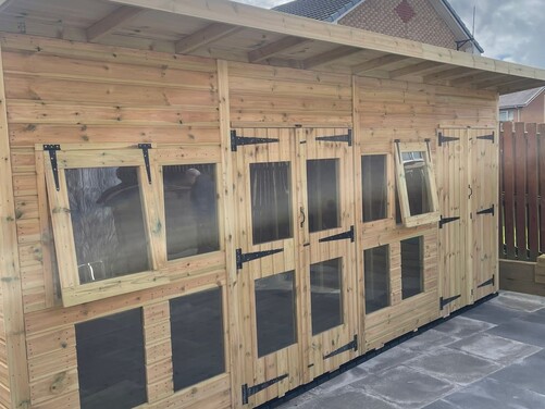 #SHP012 18x10 Pent Combi Summer House