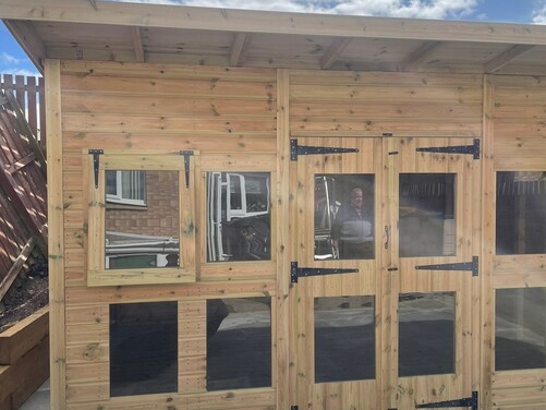 #SHP012 18x10 Pent Combi Summer House