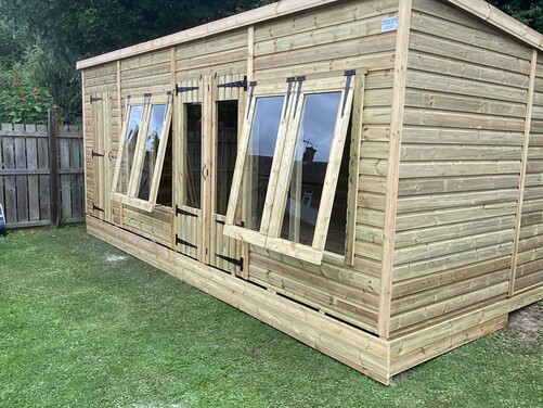 #SHP015 20x10 Pent Combi Summer House