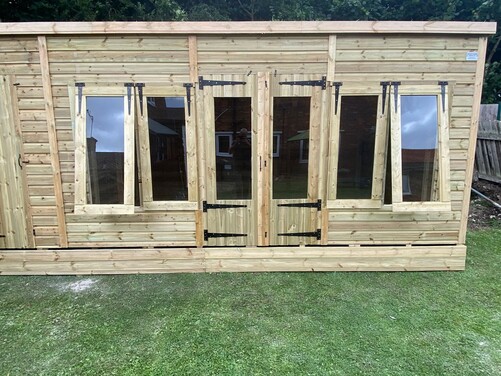 #SHP015 20x10 Pent Combi Summer House