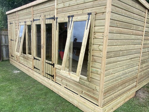 #SHP015 20x10 Pent Combi Summer House