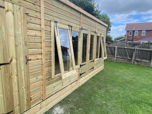 #SHP015 20x10 Pent Combi Summer House