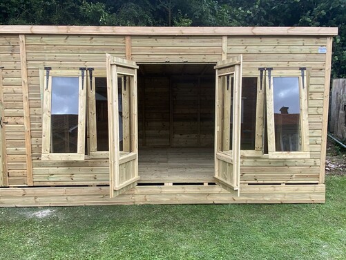 #SHP015 20x10 Pent Combi Summer House