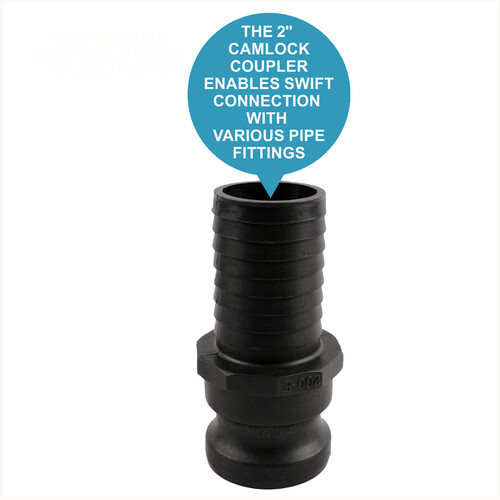 Camlock Adapter (2 inch) x (2 inch) Hose Tail