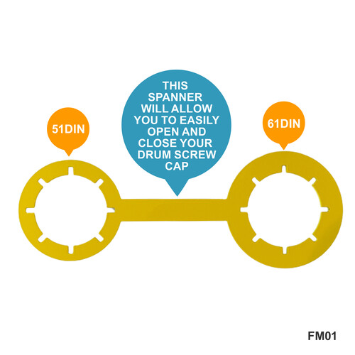 Metal Drum Spanner, Double 61din + 51din